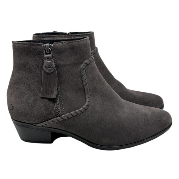 Jack Rogers Dylan Suede Charcoal Gray Booties - Picture 1 of 12